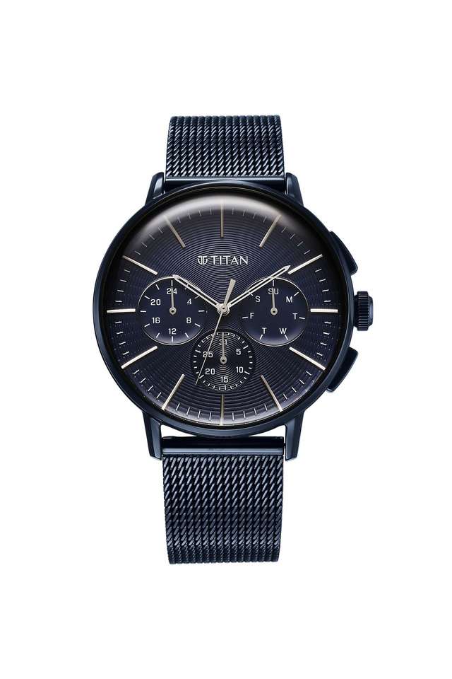 Light-Leathers-VII-42-x-11.85-mm-Blue-Dial-Metal-Multi-Function-Watch-For-Men---90200QM01