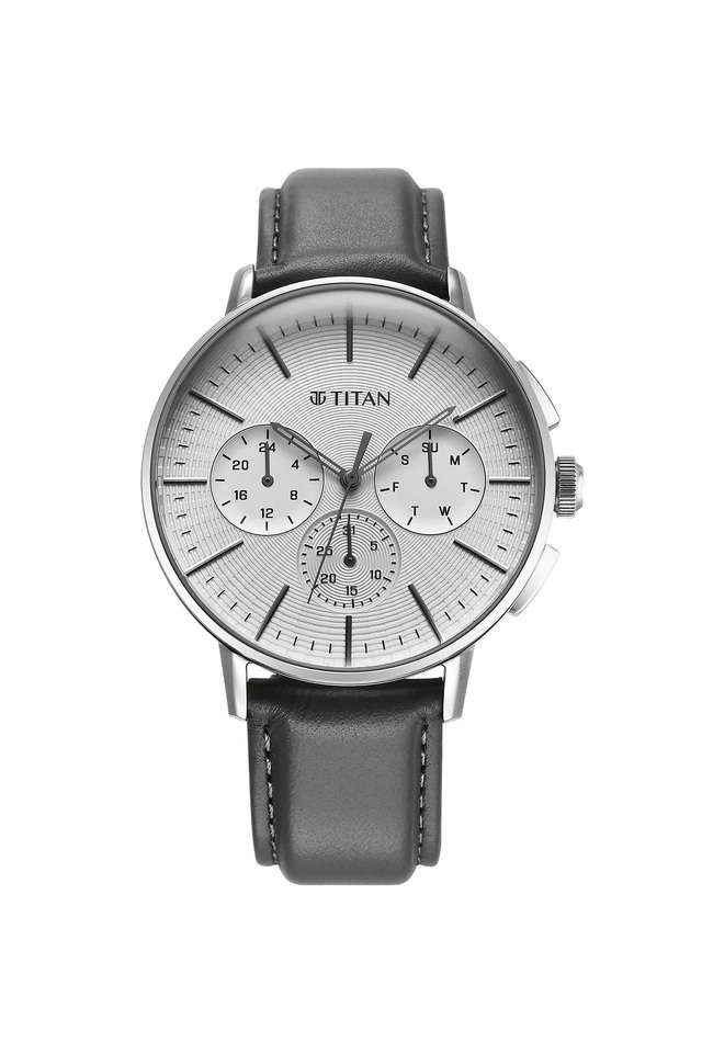Light-Leathers-VII-42-x-11.85-mm-White-Dial-Leather-Multi-Function-Watch-For-Men---90200SL01