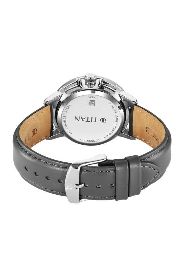 Light-Leathers-VII-42-x-11.85-mm-White-Dial-Leather-Multi-Function-Watch-For-Men---90200SL01