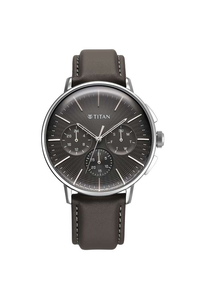 Light-Leathers-VII-42-x-11.85-mm-Grey-Dial-Leather-Multi-Function-Watch-For-Men---90200SL02