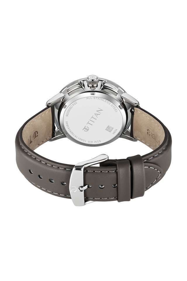 Light-Leathers-VII-42-x-11.85-mm-Grey-Dial-Leather-Multi-Function-Watch-For-Men---90200SL02