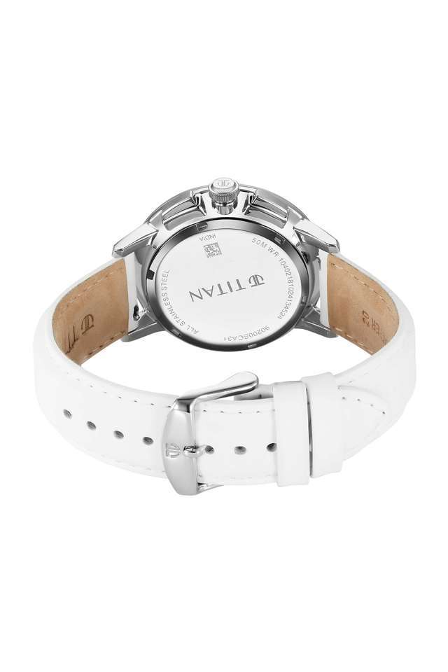Light-Leathers-VII-42-x-11.85-mm-White-Dial-Leather-Multi-Function-Watch-For-Men---90200SL04