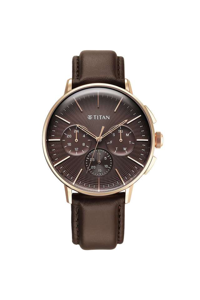Light-Leathers-VII-42-x-11.85-mm-Brown-Dial-Leather-Multi-Function-Watch-For-Men---90200WL01