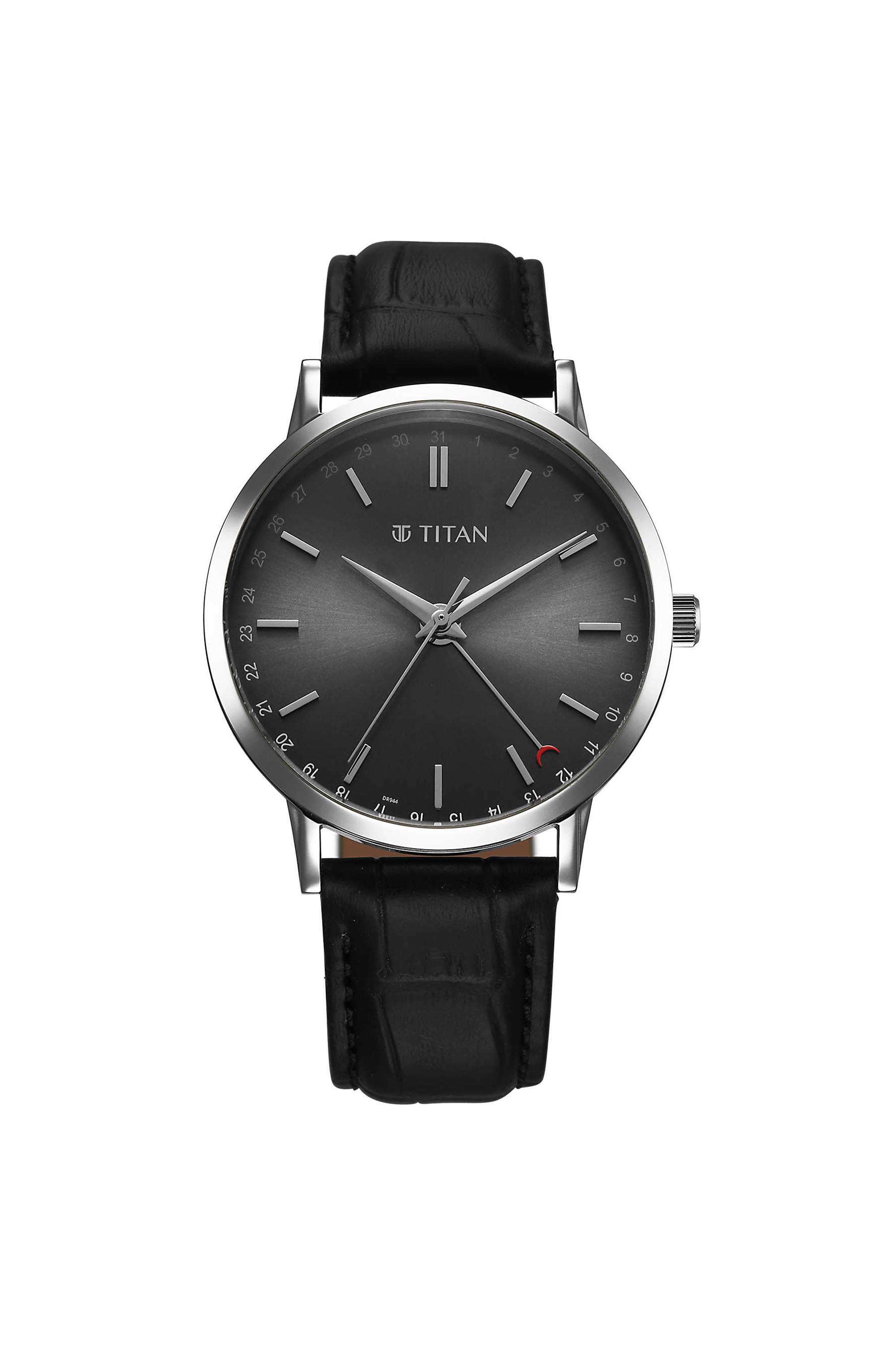 Classique-Elegance-46x12.10x40-mm-Black-Dial-Leather-Analogue-Wrist-Watch-for-Men---90202SL02