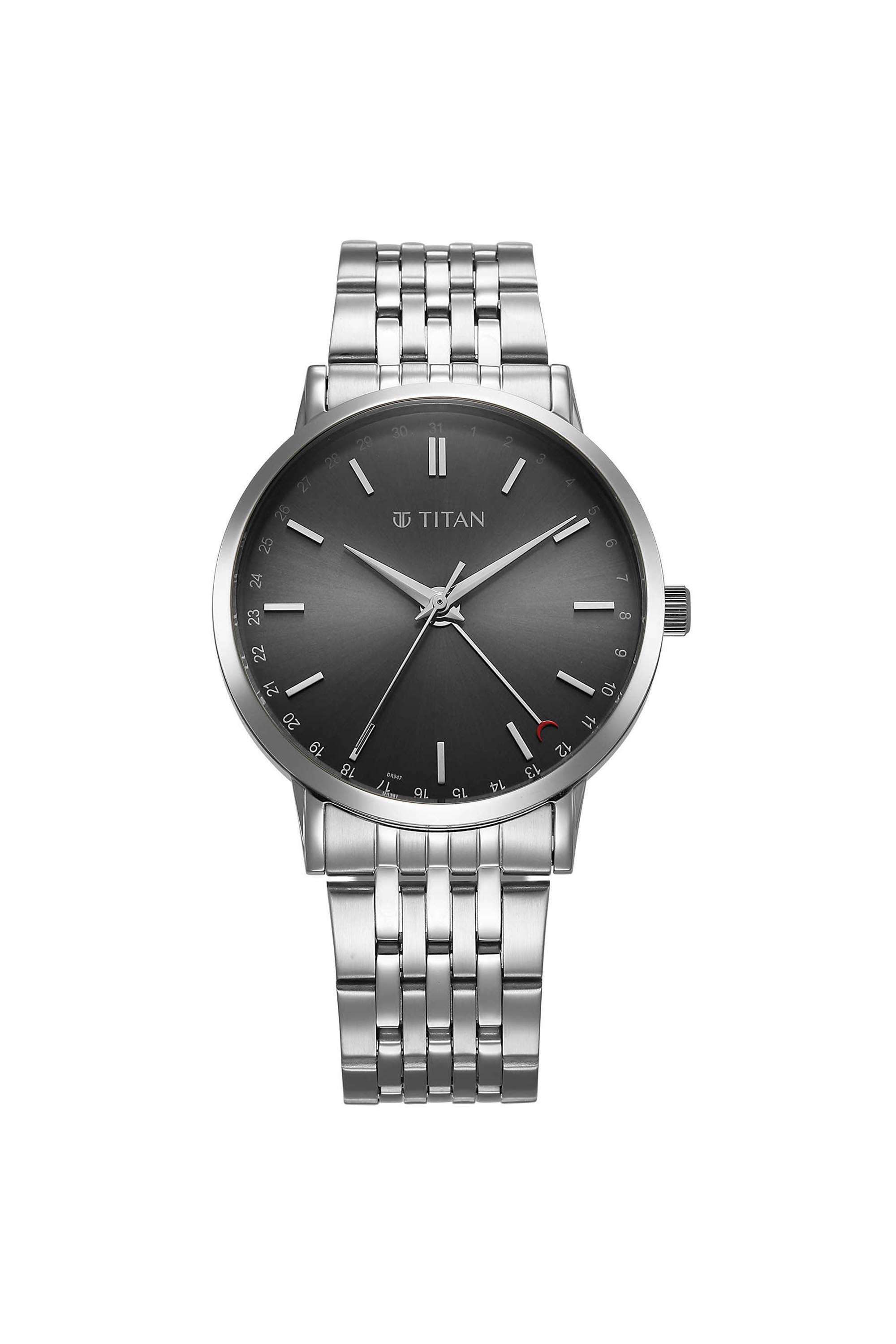 Classique-Elegance-46x12.10x40-mm-Black-Dial-Stainless-Steel-Analogue-Wrist-Watch-for-Men---90202SM01