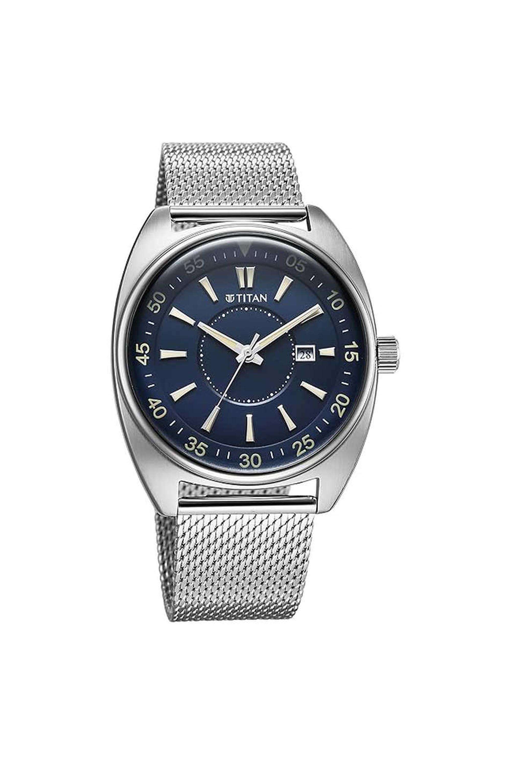 Classique-Tonneau-43.5x7.7x36.5-mm-Blue-Dial-Metal-Analogue-Watch-For-Men---90211SM01