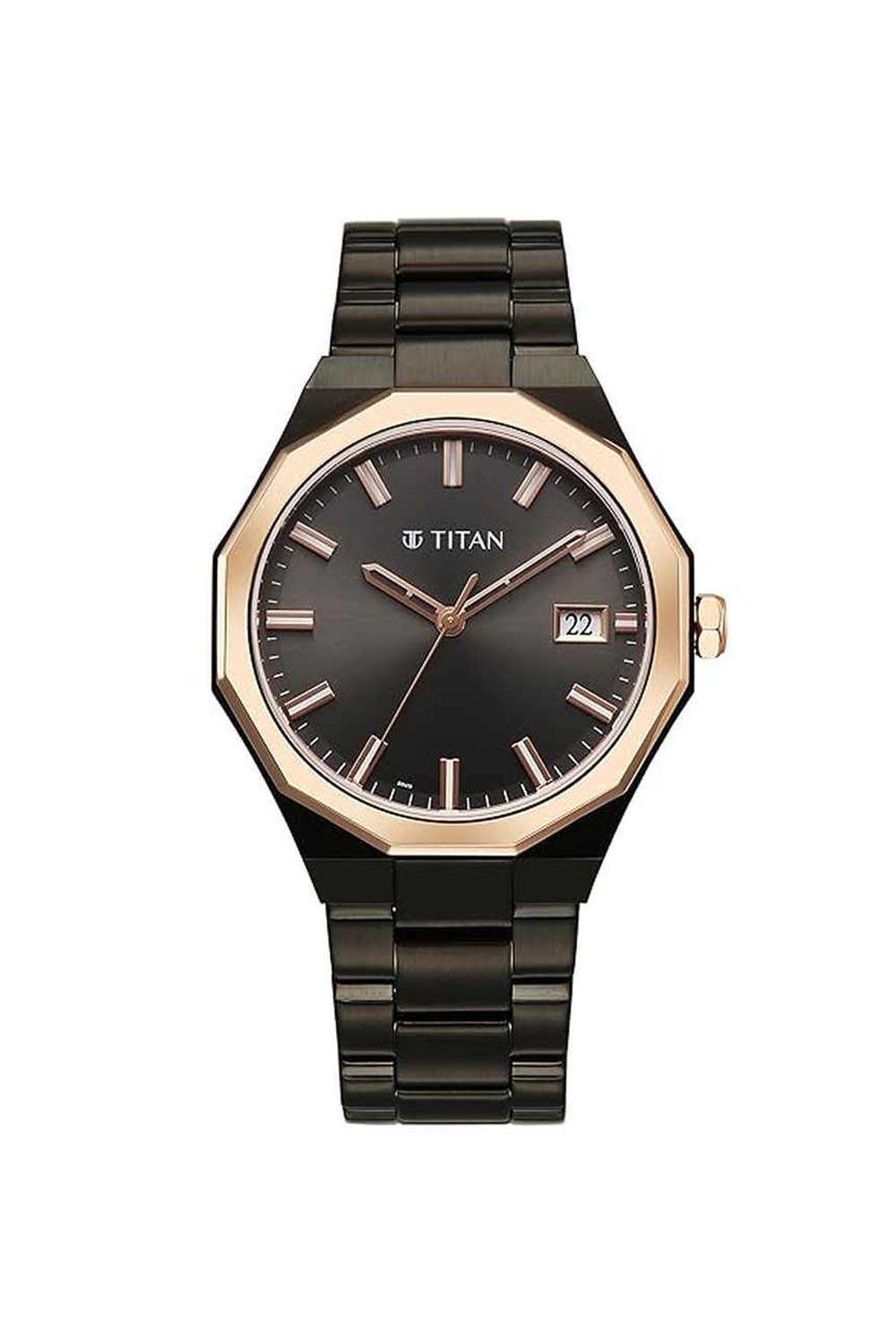 Dodecagon-47.3x7.9x40-mm-Gun-Dial-Stainless-Steel-Analogue-Watch-For-Men---90212KM02