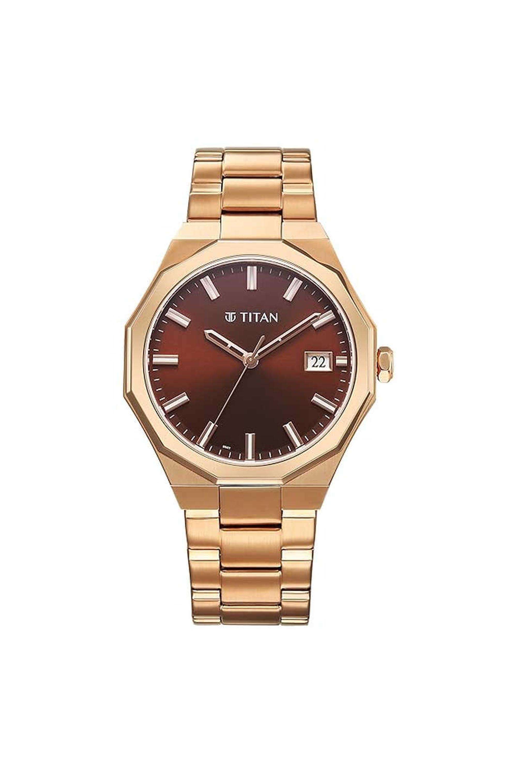 Dodecagon-47.3x7.9x40-mm-Brown-Dial-Stainless-Steel-Analogue-Watch-For-Men---90212WM01