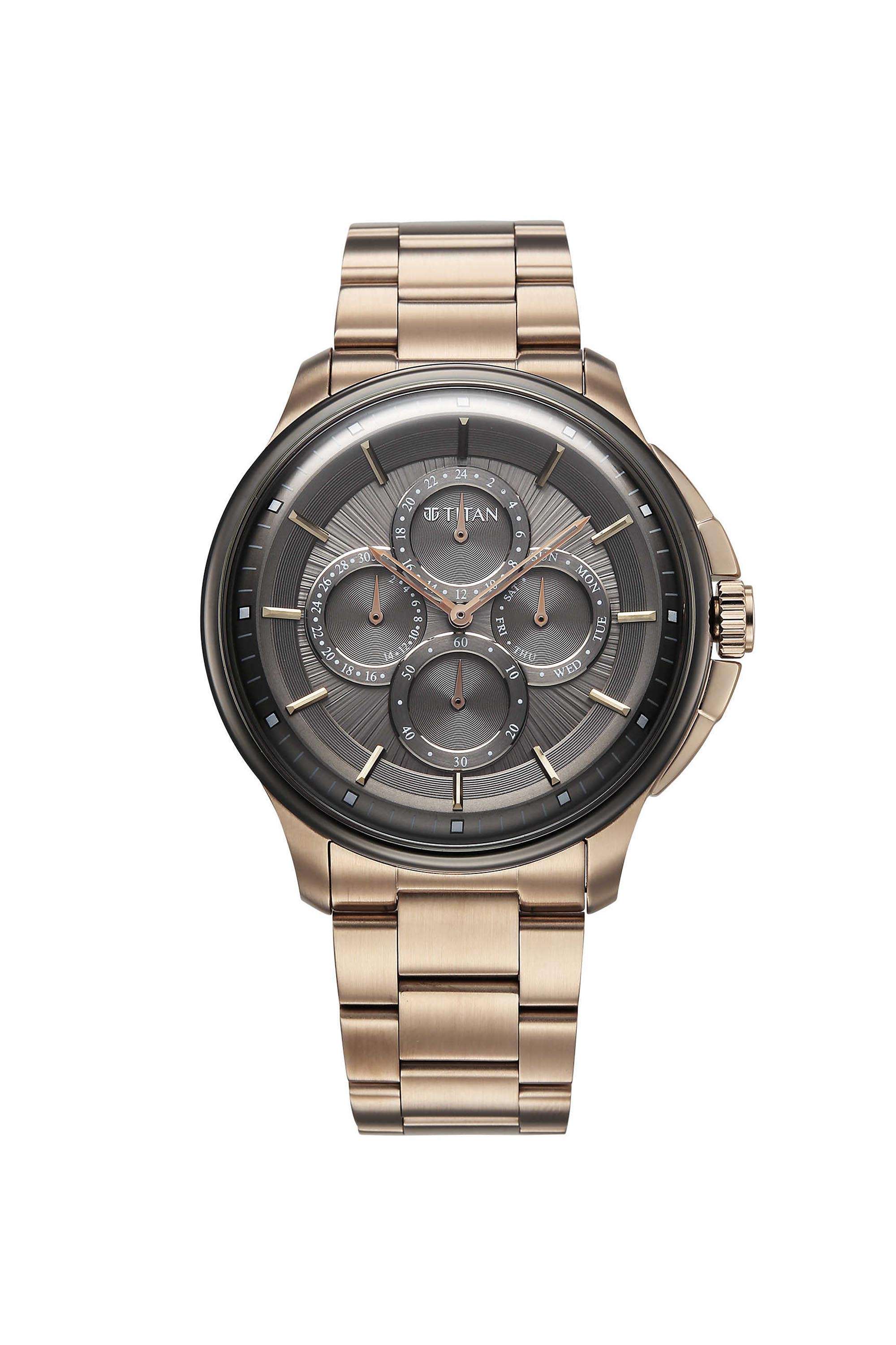 Classique-Four-Eye-42x11-mm-Anthracite-Dial-Stainless-Steel-Analogue-Watch-For-Men---90217KM02