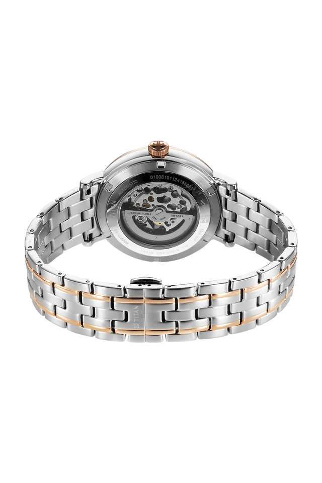 Yin-Yang-Skeletal-Automatic-44-mm-&-Above-Silver-Dial-Stainless-Steel-Analogue-Wrist-Watch-for-Men---90222KM01