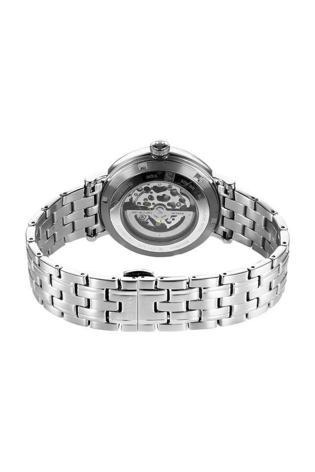Yin-Yang-Skeletal-Automatic-44-mm-&-Above-Black-Dial-Stainless-Steel-Analogue-Wrist-Watch-for-Men---90222SM01