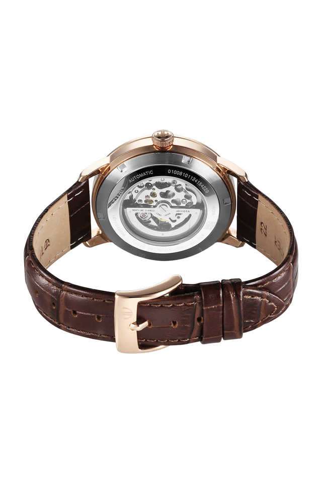 Phoenix-Skeletal-Automatic-44-mm-&-Above-Grey-Dial-Leather-Analogue-Wrist-Watch-for-Men---90223WL01