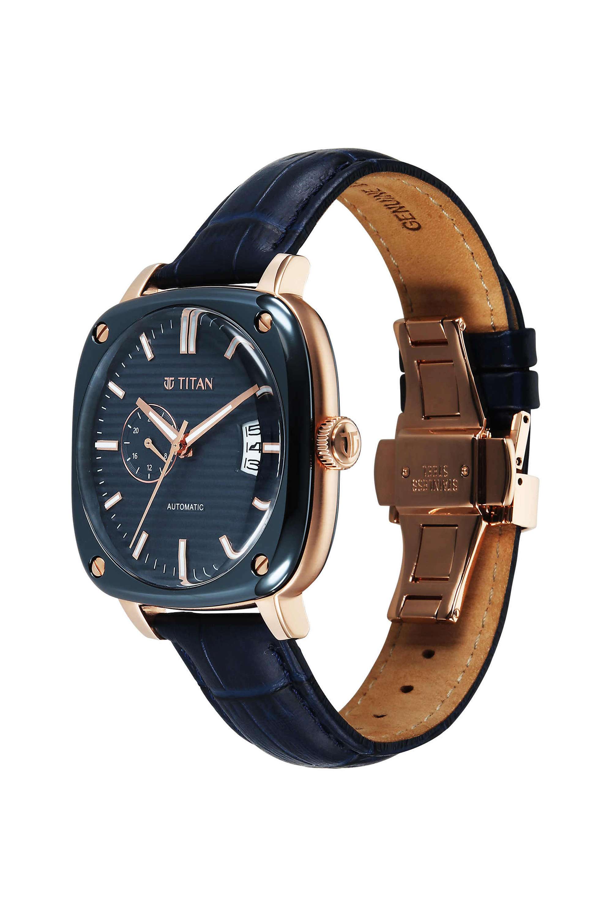 Automatic-Vintage-Concealed-40.5-x-12.45-mm-Blue-Dial-Leather-Analogue-Watch-For-Men---90225KL02