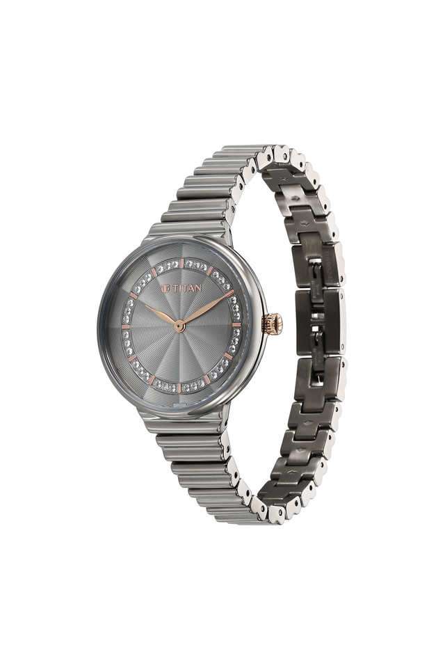 Aura-39-x-9.1-x-34-mm-Dark-Titanium-Dial-Stainless-Steel-Analogue-Watch-For-Women---95245KM02