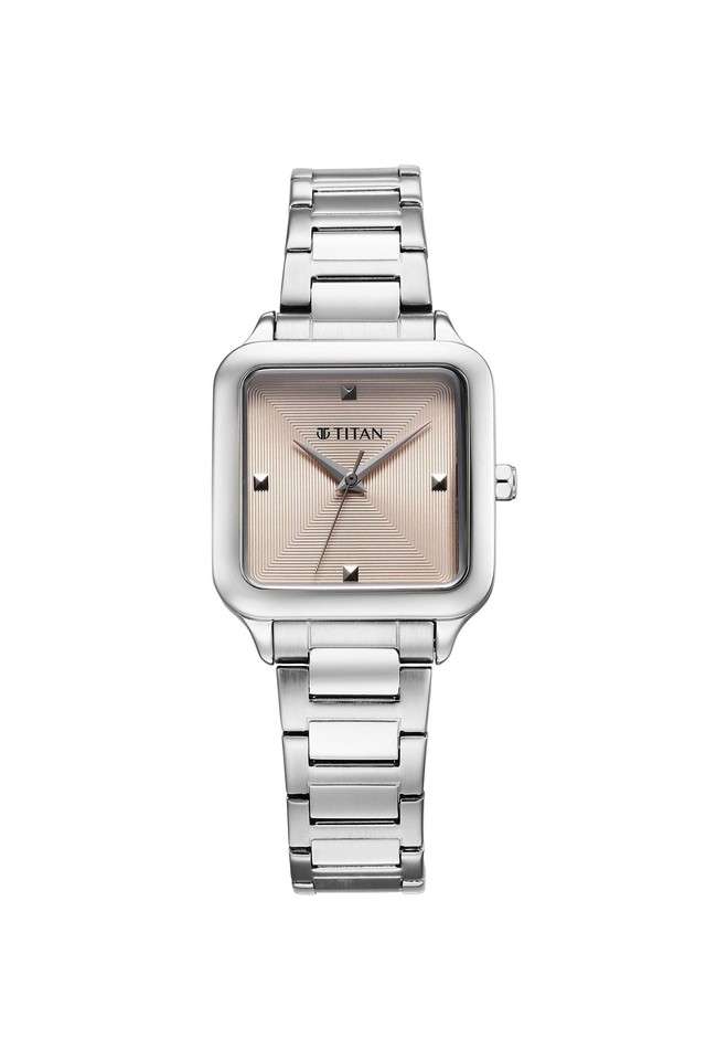 Quartz-22.30x7.55x22.30-mm-Pink-Dial-Stainless-Steel-Analogue-Watch-for-Women---95297SM01