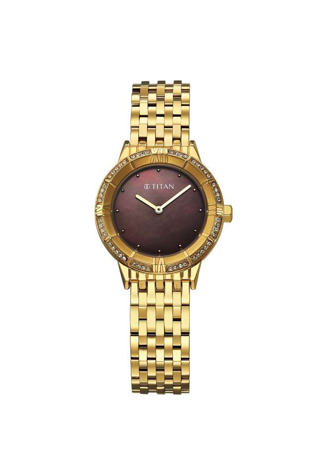 Purple-Glamour-Phase-II-36x6.70x30.50-mm-Stainless-Steel-Brown-Dial-Analogue-Wrist-Watch-for-Women---95316YM01