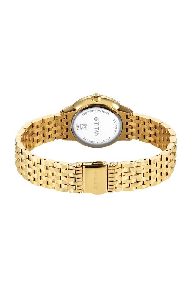 Purple-Glamour-Phase-II-36x6.70x30.50-mm-Stainless-Steel-Brown-Dial-Analogue-Wrist-Watch-for-Women---95316YM01