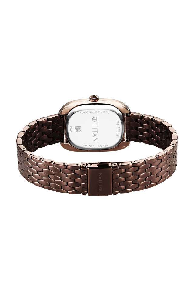 Purple-Glamour-Phase-II-36x7.60x28.50-mm-Stainless-Steel-Brown-Dial-Analogue-Wrist-Watch-for-Women---95317KM01