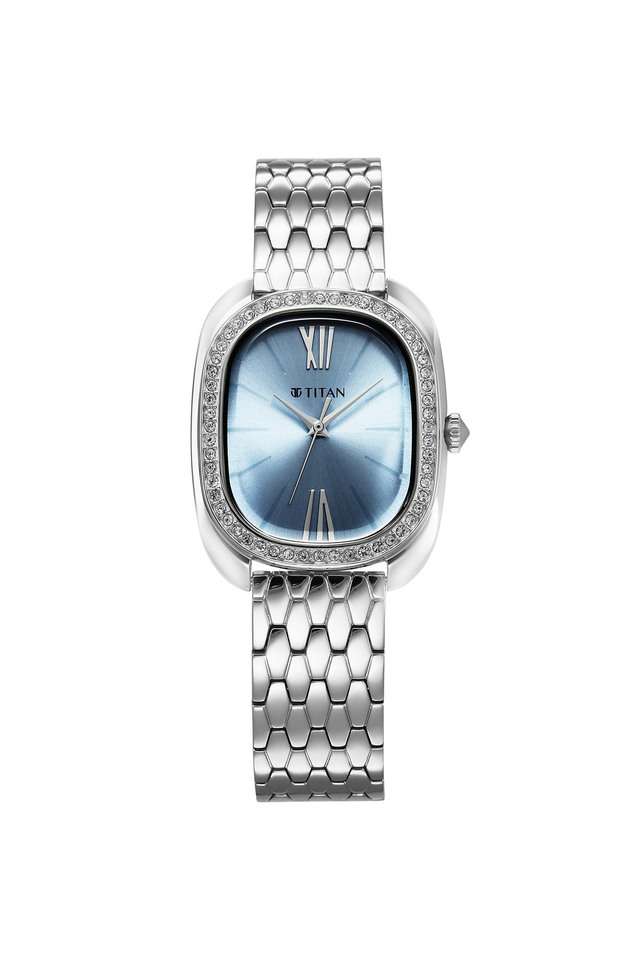 Purple-Glamour-Phase-II-36x7.60x28.50-mm-Stainless-Steel-Blue-Dial-Analogue-Wrist-Watch-for-Women---95317SM01