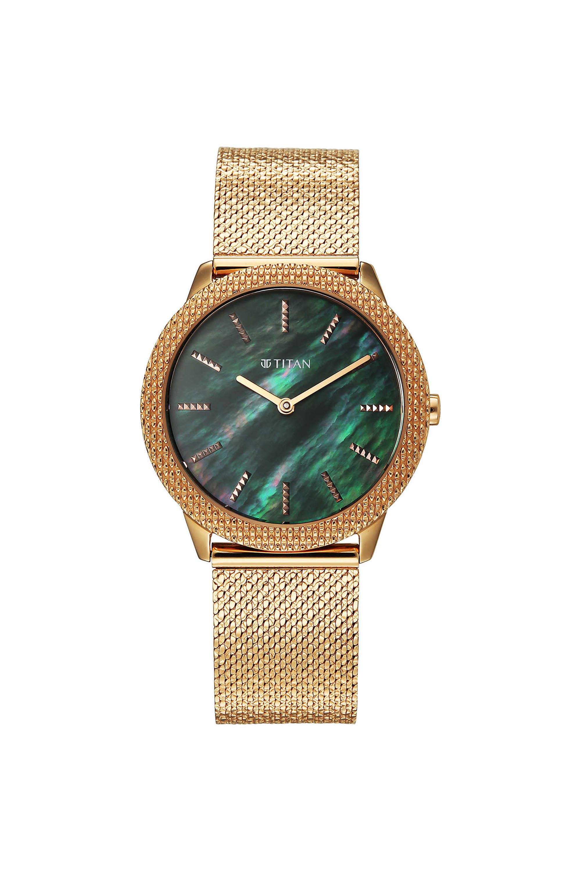 Purple-Glamour-Phase-IV-37.7x6.5x35-mm-Green-Dial-Stainless-Steel-Analogue-Watch-For-Women---95331WM01