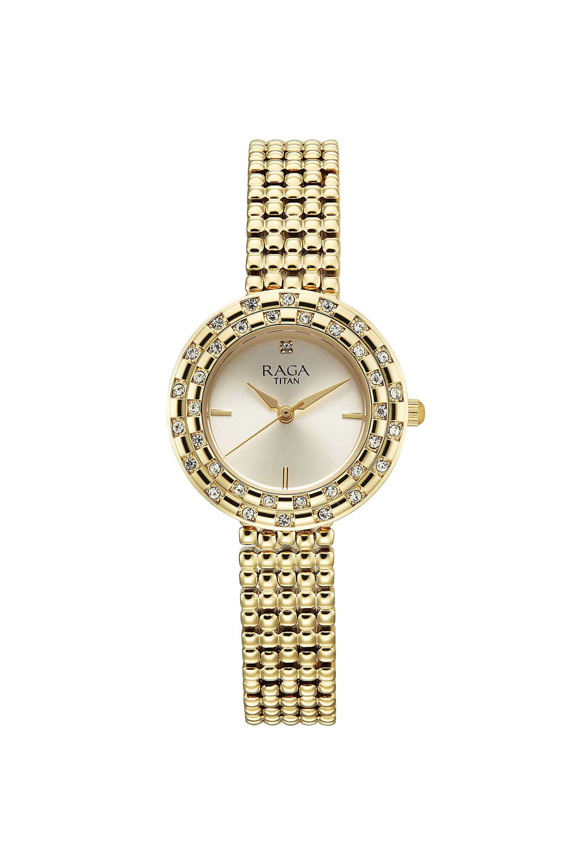 Raga-Showstopper-3.0-Quartz-30-x-8.90-x-30-mm-Yellow-Dial-Metal-Analogue-Wrist-Watch-for-Women---95350YM01