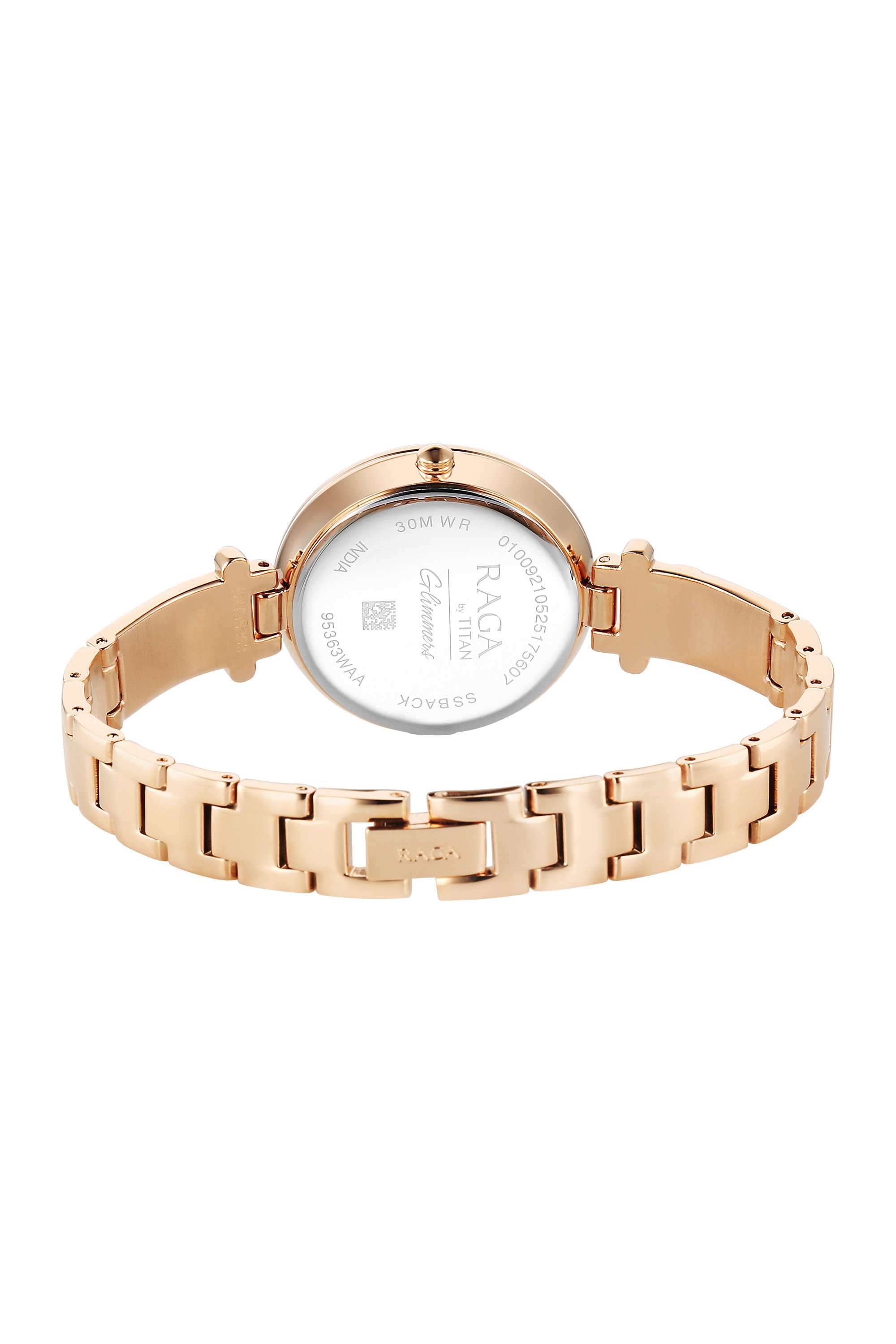 Raga-Glimmers-43.60x6.97x32.00-mm-Rose-Gold-/-Copper-Brass-Analogue-Watch-For-Women---95363WM01