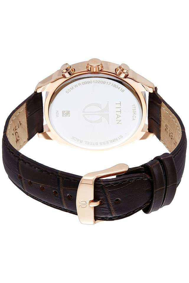 Buy Titan NoColour Mens Multi-Function Leather Watch - 1733KL03