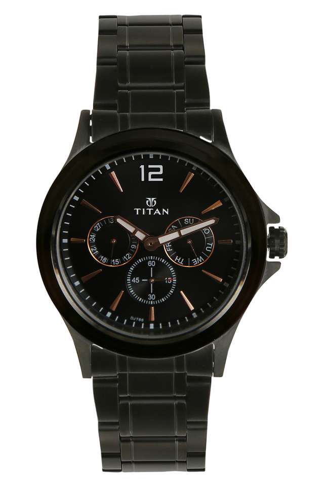 Mens-Black-Dial-Metallic-Multi-Function-Watch---1698NM01