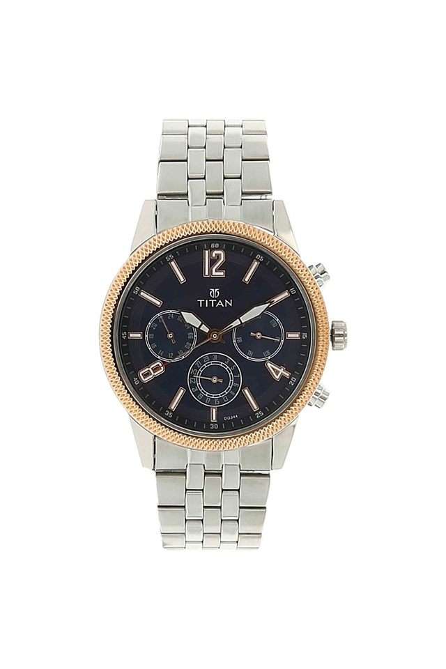 Buy Titan NoColour Mens NEO Pack II Blue Dial Stainless Steel