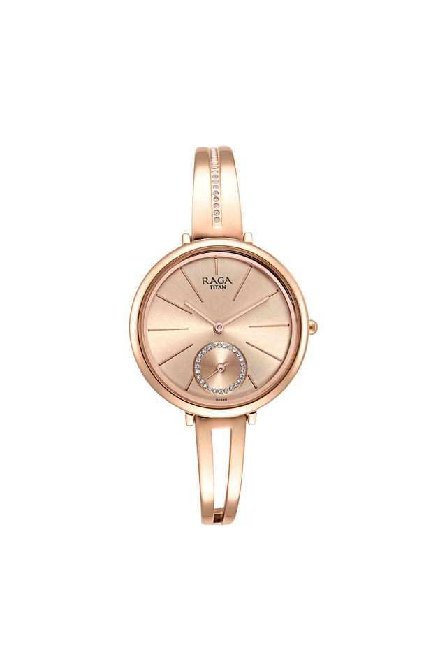 Womens-33---36-mm-Titan-Raga-Viva-Iv-Phase-Ii-Rose-Gold-Dial-Brass-Analogue-Watch---2647WM01
