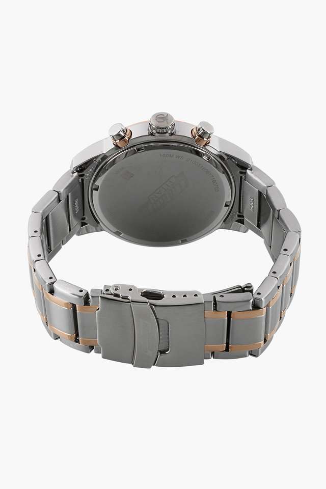 Mens-Silver-White-Dial-Stainless-Steel-Analogue-Watch---NM90086KM02