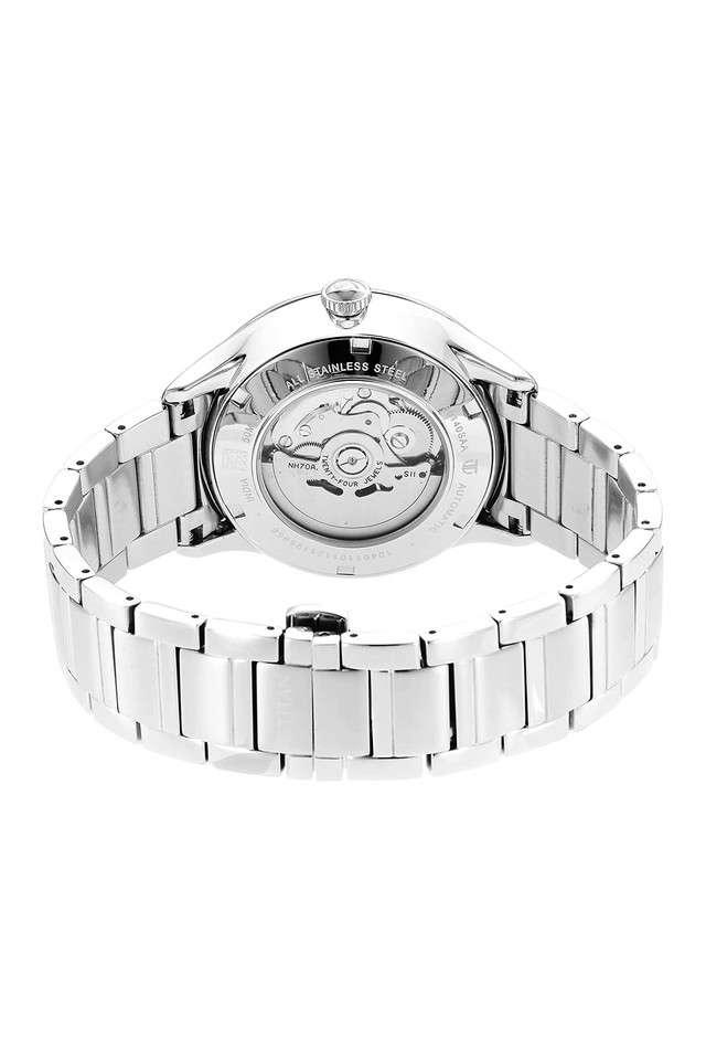 Mens-48.50-x-13-x-43-mm-Metal-Mechanical-Blue-Dial-Stainless-Steel-Analog-Watch---90140SM01