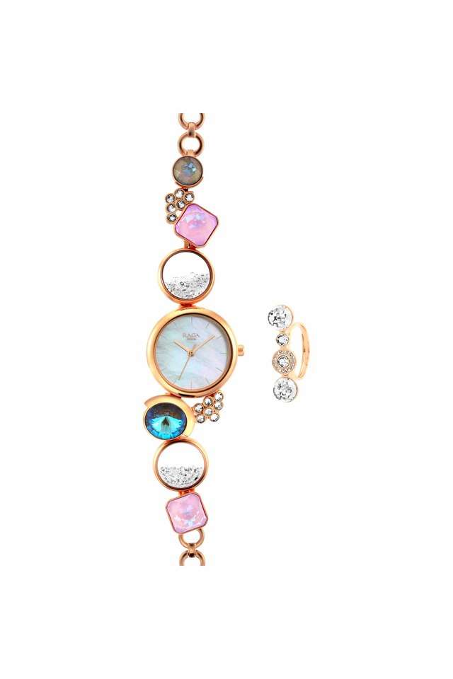 Womens-Moments-of-Joy-Mother-of-Pearl-Dial-Brass-Analogue-Watch---95128WM01F