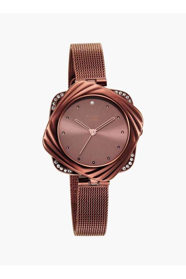 Womens-33-x-7.60-x-28-mm-Moments-of-Joy-Upgrades-Brown-Dial-Stainless-Steel-Analog-Watch