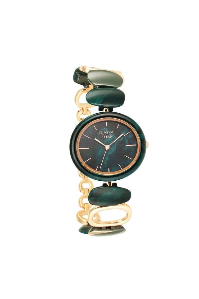 Womens-Raga-Ceramics-Green-Dial-Analog-Watch---95146KD02