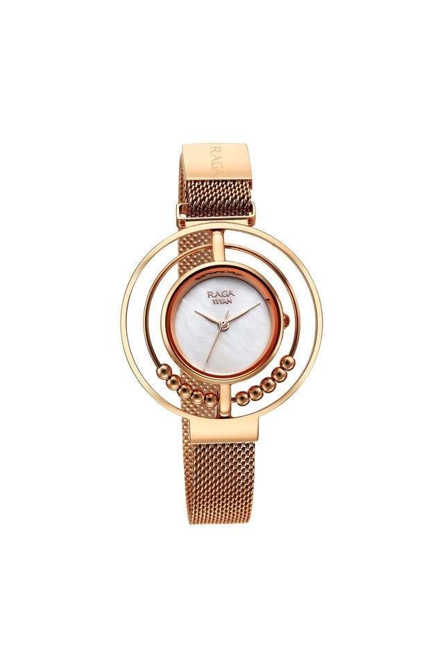 Womens-38-x-7.45-x-38-mm-Raga-Delight-MOP-Dial-Stainless-Steel-Analog-Watch---95203WM01