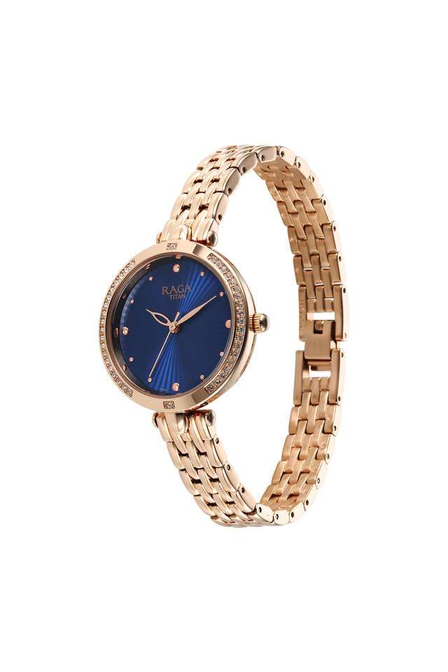 Raga-Showstopper-39-mm-Blue-Dial-Metal-Analogue-Watch-For-Women---95266WM01