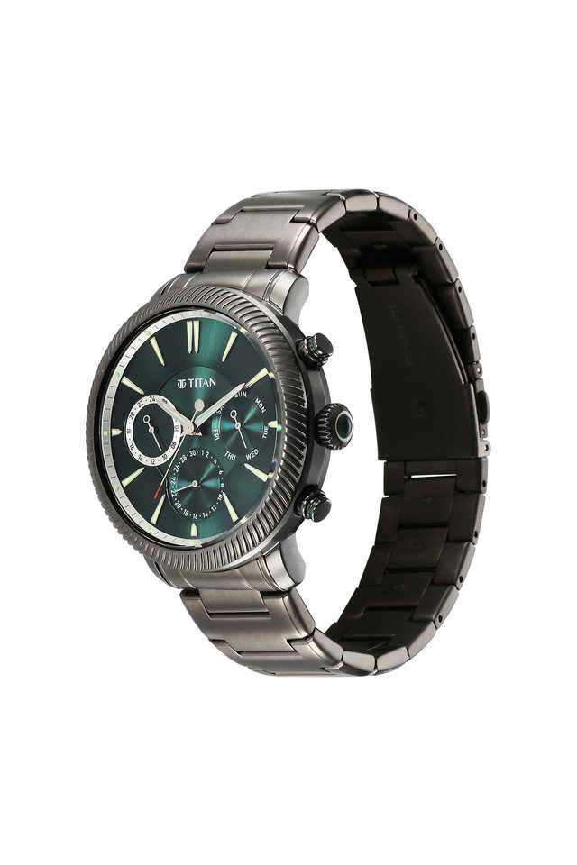 Buy Titan green 49.3 x 11.9 x 44 mm Green Dial Stainless Steel