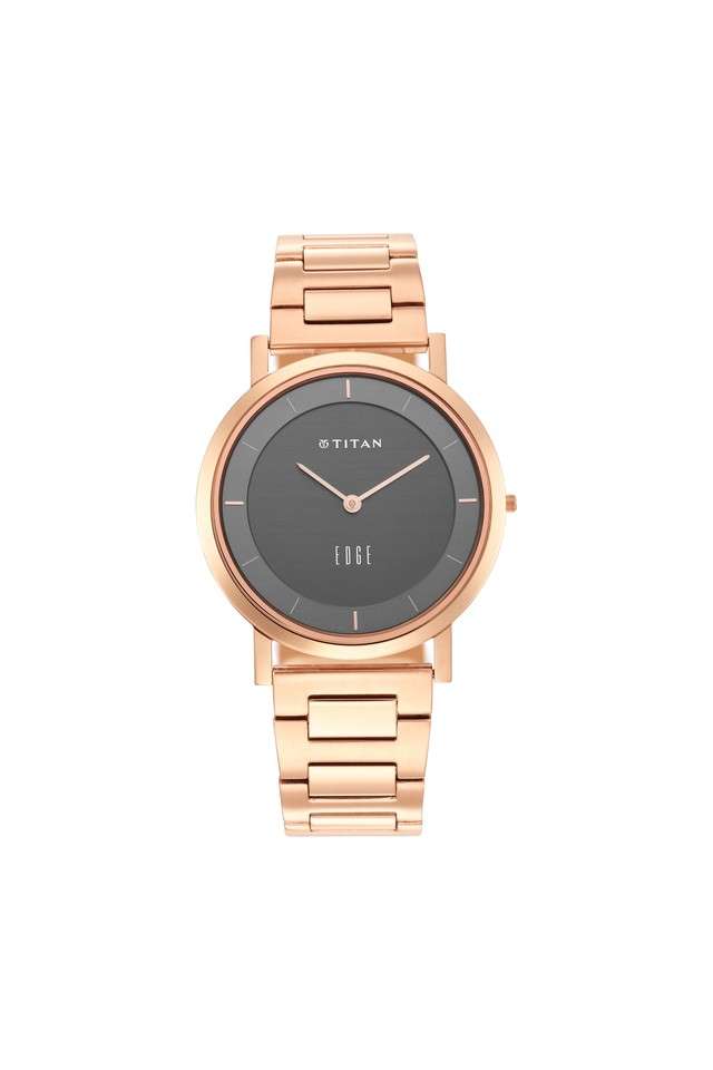 Mens-44-x-3.60-x-38.40-mm-Edge-Metal-Black-Dial-Stainless-Steel-Analog-Watch---1595WM01