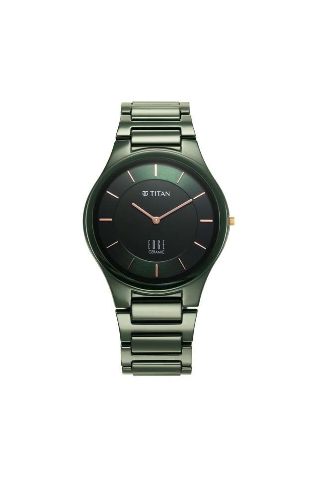 Mens-47-x-4.20-x-40.50-mm-Edge-Green-Dial-Ceramic-Analog-Watch---1696QC06