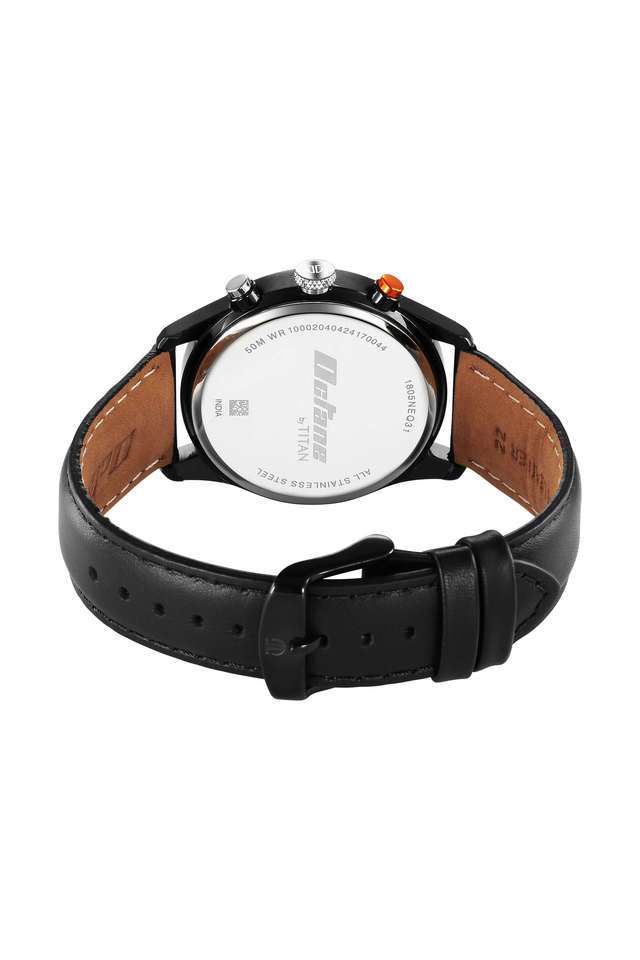 Buy Titan Black Octane Phoenix Black Dial Leather Analogue Watch