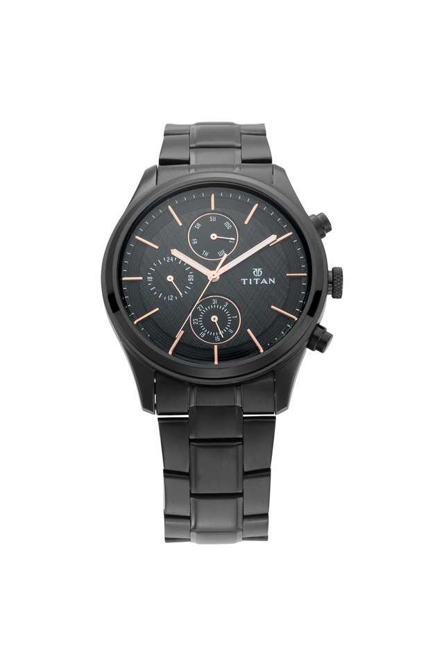 Mens-Gents-NEO-IV-Black-Dial-Stainless-Steel-Analogue-Watch---NM1805NM01