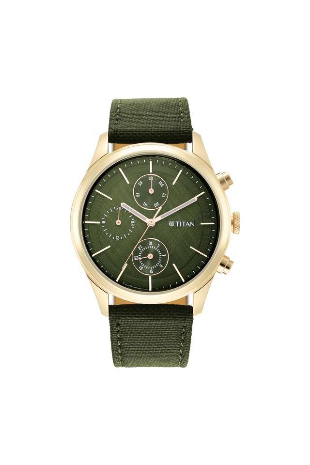 Mens-49.2-x-42-mm-NEO-Splash-Green-Dial-Fabric-Analogue-Watch