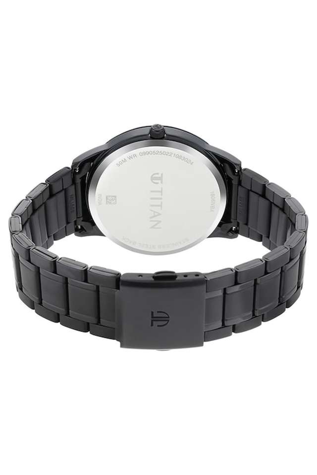 Mens-Minimals-Black-Dial-Leather-Analog-Watch---1806NM01