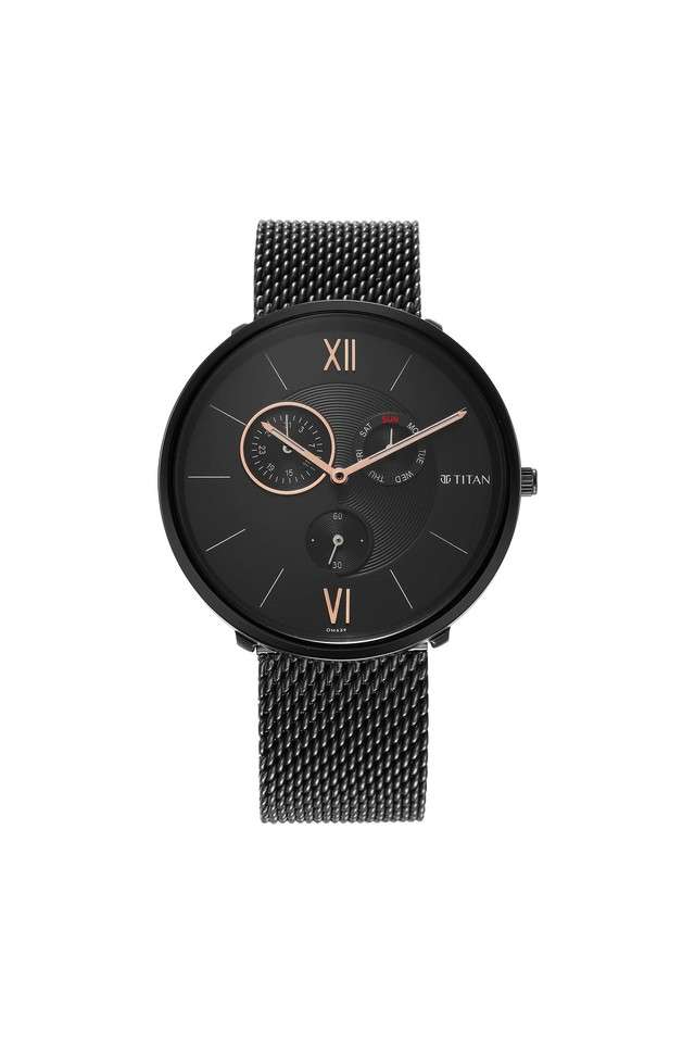 Mens-39-x-9.60-x-41.60-mm-Slim-Multifunction-Black-Stainless-Steel-Round---1877NM01