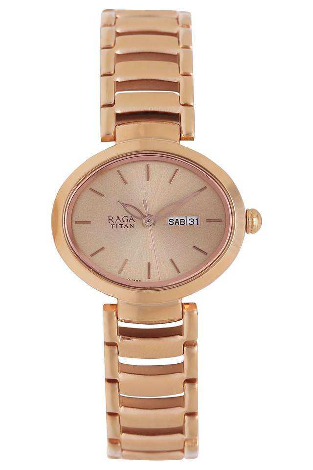 Womens-Raga-Rose-Gold-Dial-Metallic-Analogue-Watch---2620WM01