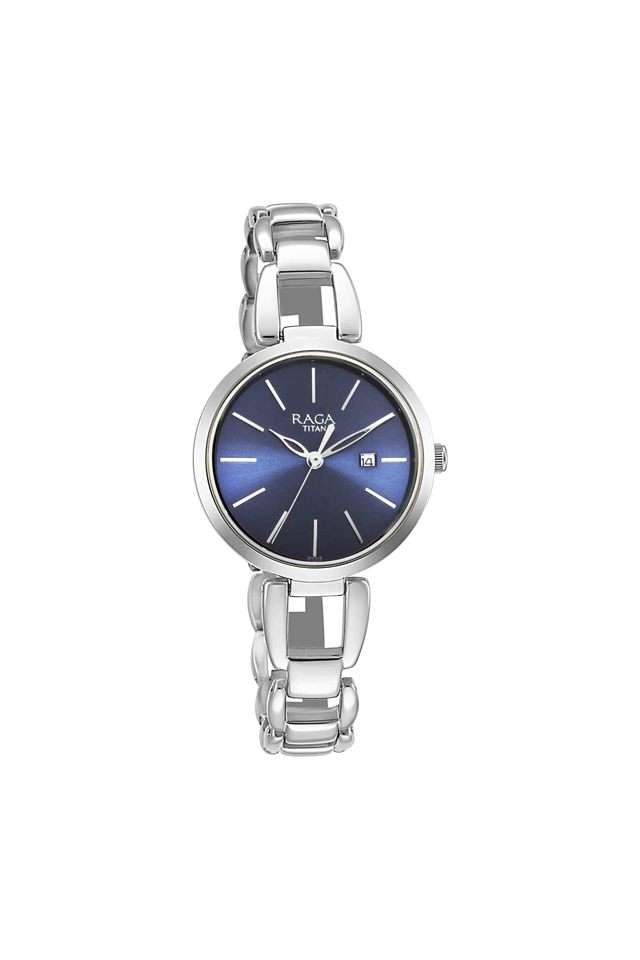 Womens-31---34-mm-Titan-Raga-Viva-Iv-Phase-Ii-Blue-Dial-Brass-Analogue-Watch---2642SM02