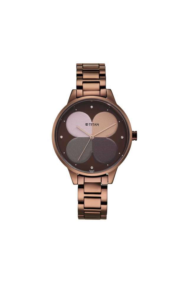 Womens-Purple-Glam-it-Up-Brown-Stainless-Steel-Analog-Watch---2648QM01