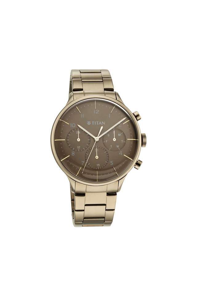Mens-Urban-Magic-Brown-Dial-Stainless-Steel-Analog-Watch