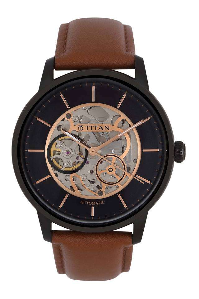 40-49mm-Grey-Dial-Leather-Strap-Analogue-Watch-for-Men---90110NL01